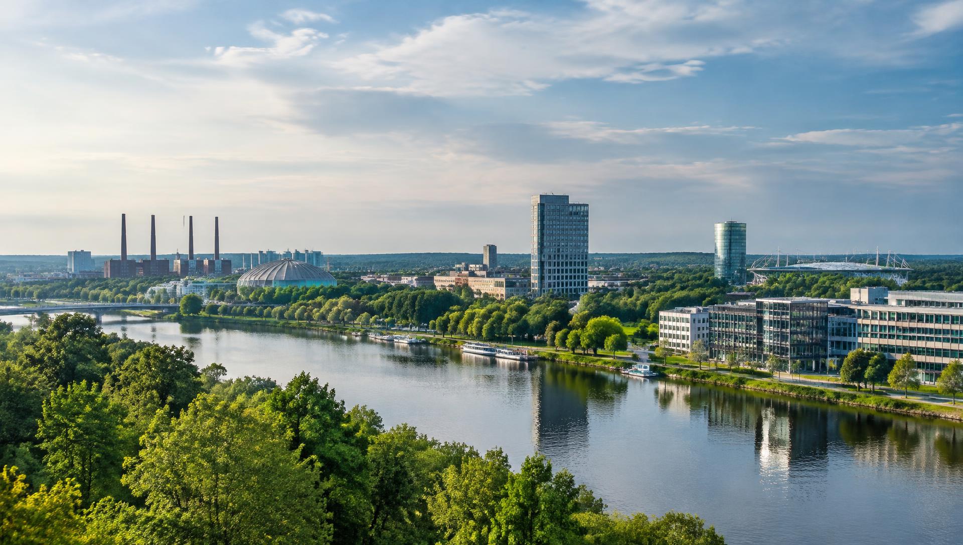 Blick über Wolfsburg